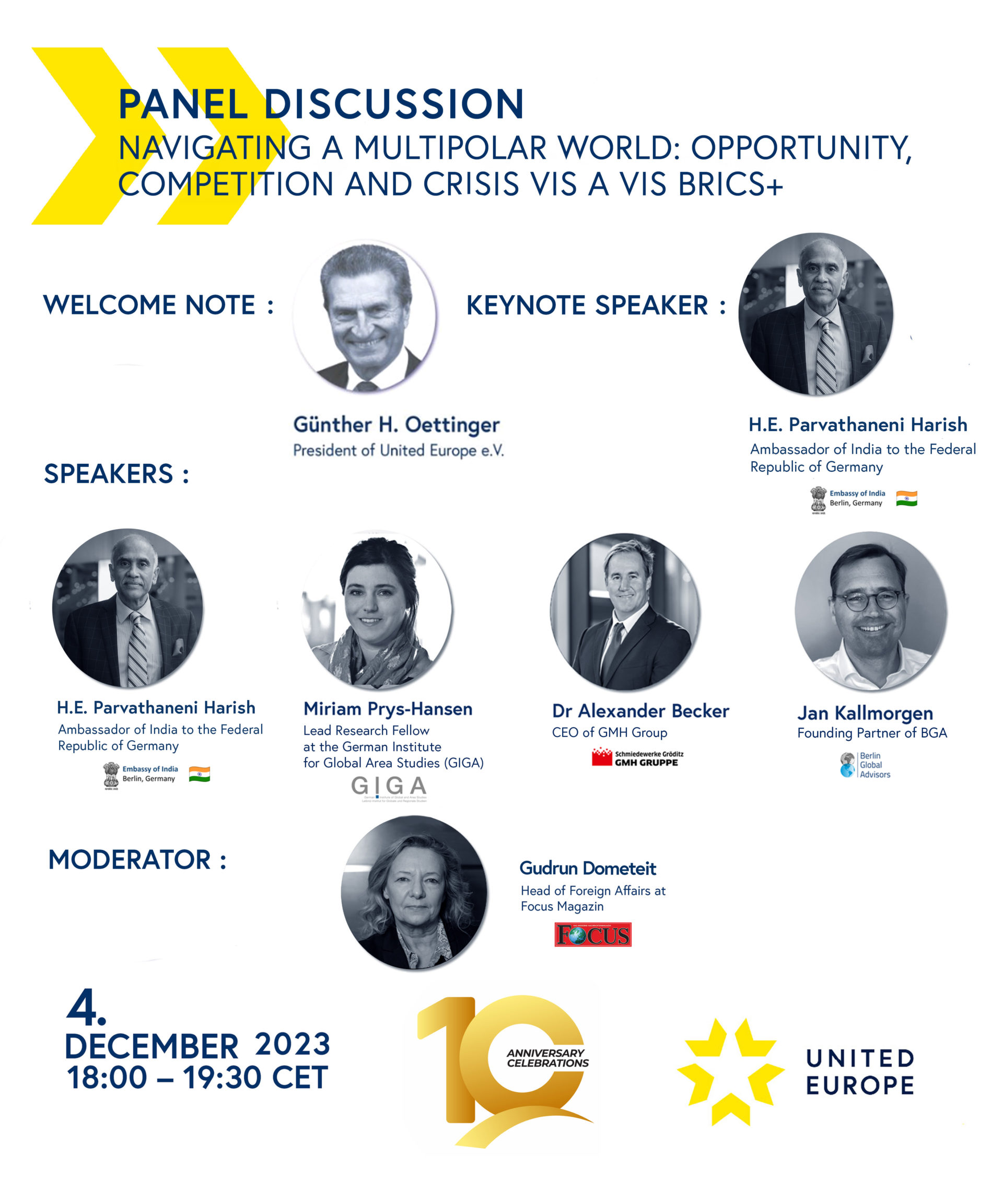 General Assembly 2023 & Panel Discussion in Hamburg | United Europe
